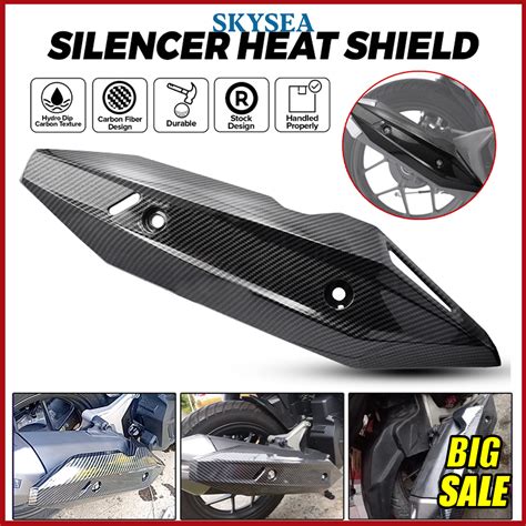 Muffler Cover Heat Guard For Honda Click I I Carbon Shopee