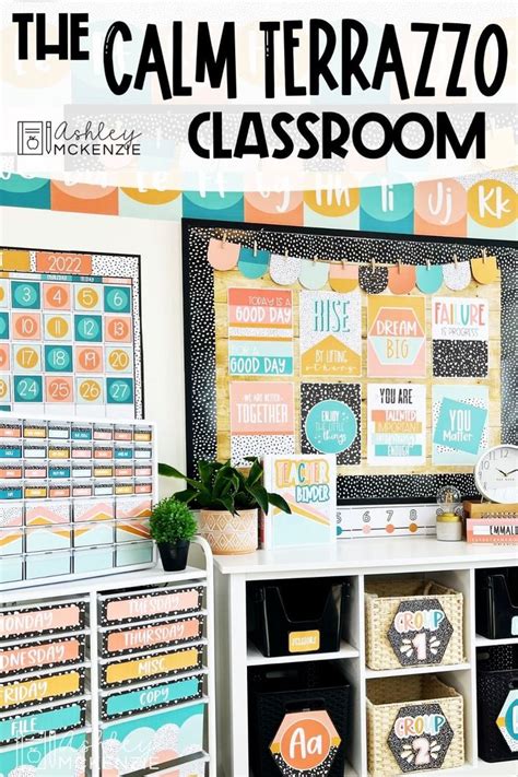 Calm Terrazzo Classroom Decor Bundle Editable Calm Colors Etsy Elementary Classroom Decor