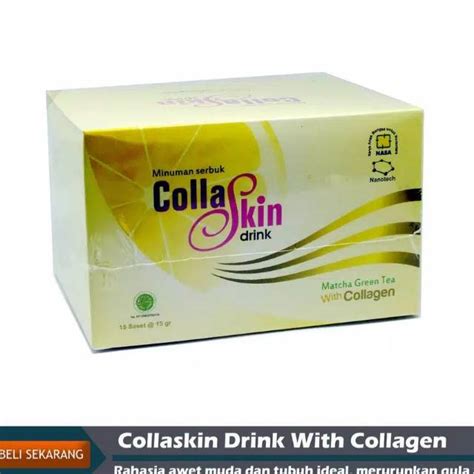 Jual Collaskin Drink Matcha With Collagen Mencerahkan Kulit Wajah Dan