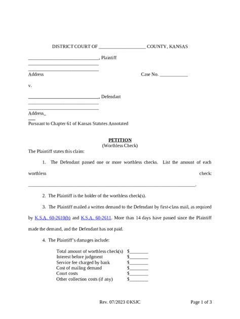 61 2904 Appearance Answer Counter Claim Affirmative Doc Template