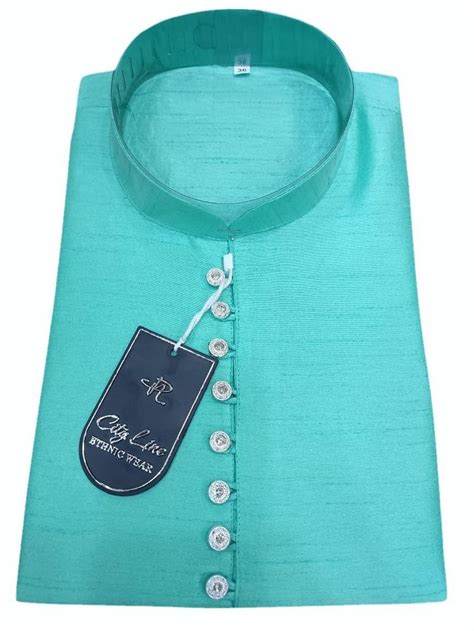 Men Plain Sea Green Cotton Kurta At Rs 400 Piece Pure Cotton Men