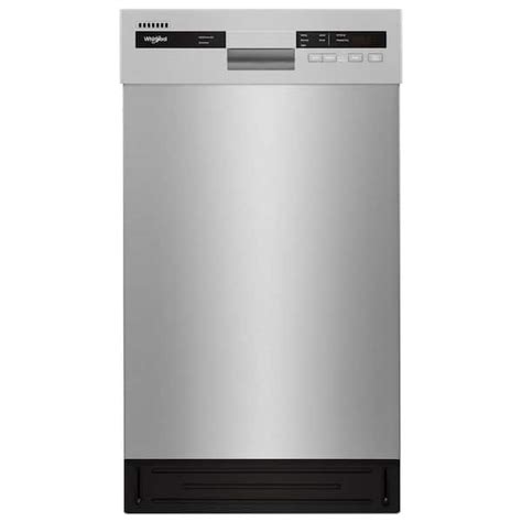 Whirlpool 18 In Monochromatic Stainless Steel Front Control Built In