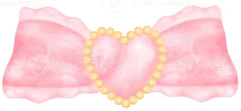 Pink Coquette bow aesthetic watercolor 36134150 PNG