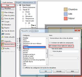 3DHO Revit Nomenclatures Les Tables De Valeurs