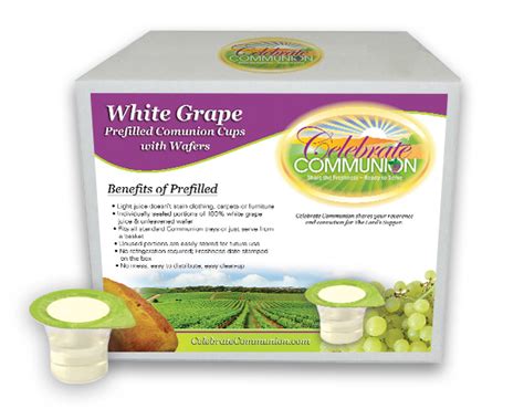 Prefilled Communion Cups with White Grape Juice - 100 Count