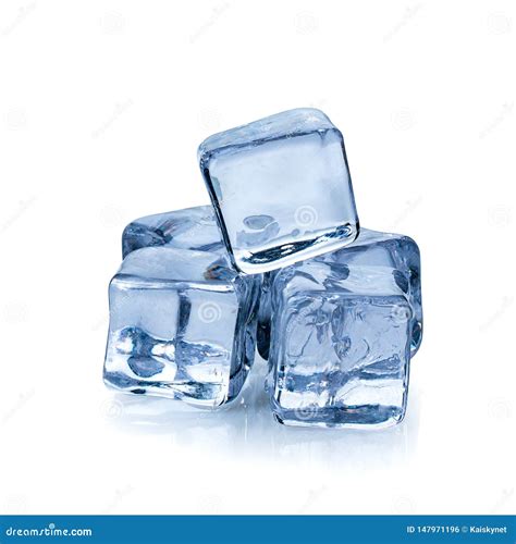 Ice Cubes Isolated On A White Background Stock Photo Image Of Light