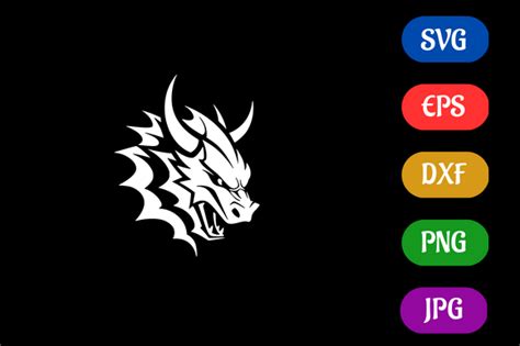 Dragon | Black and White Logo Vector Art Graphic by Creative Oasis · Creative Fabrica