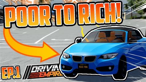 Going From POOR To RICH In Driving Empire Full Walkthrough Ep 1