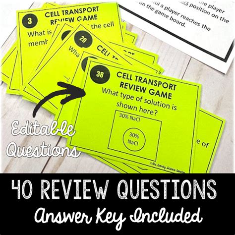 Cell Transport Review Game ⋆ The Trendy Science Teacher