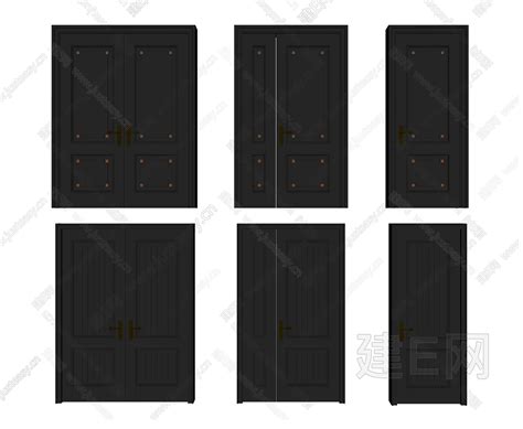 现代房门模型su模型下载 Id104809223 建e室内设计网