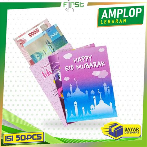 Jual Fh C Amplop Lebaran Isi Pcs Motif Karakter Dompet Uang Hari