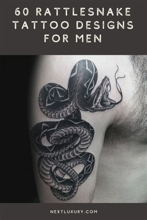 Rattlesnake Tattoo Designs For Men Manly Ink Ideas Pinterest