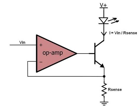 A Current Source LED Circuit With An Op Amplifiers Forum