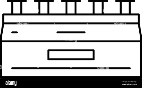 Sulfide Ore Processing Copper Line Icon Vector Illustration Stock