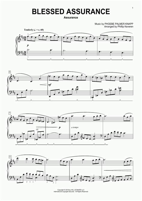 Blessed Assurance Piano Sheet Music | OnlinePianist