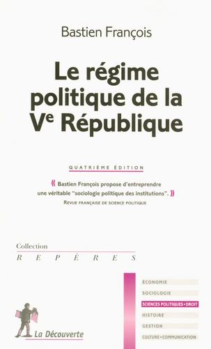 Le Régime Politique De La Ve République Bastien François Ebooks Furet Du Nord