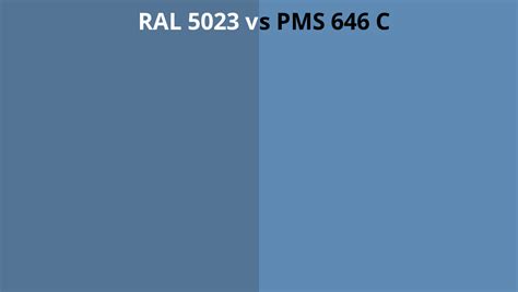 RAL 5023 Vs PMS 646 C RAL Colour Chart UK