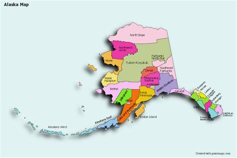 Create Custom Alaska Map Chart with Online, Free Map Maker. Color ...