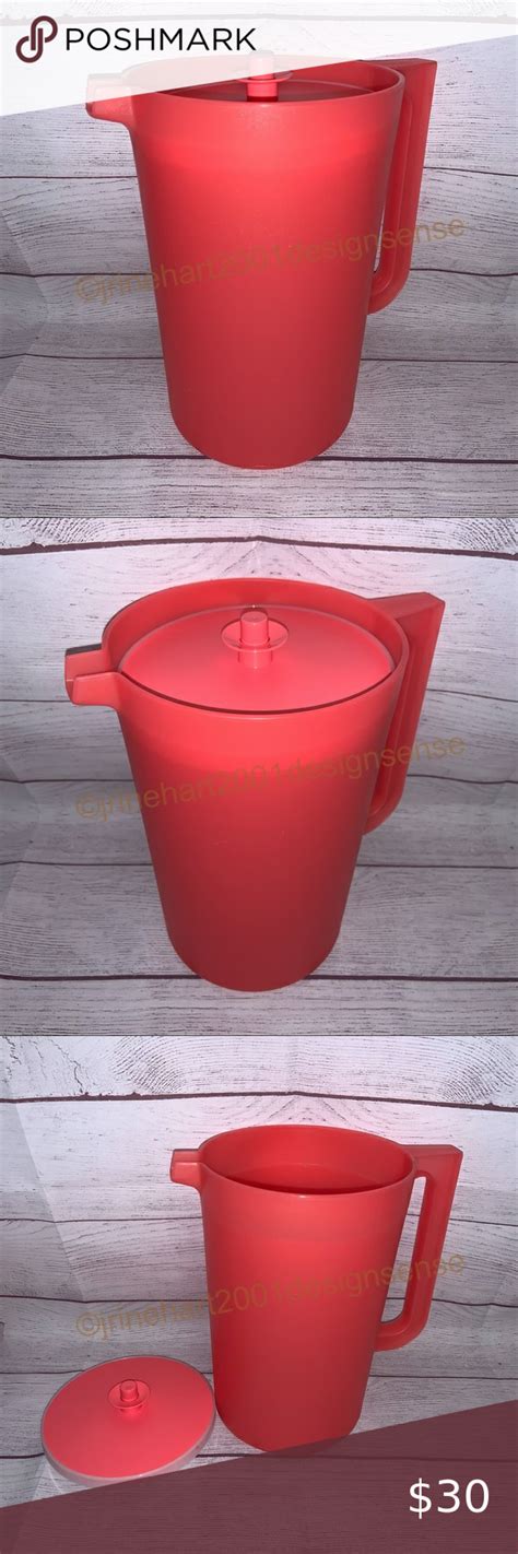 Tupperware 1 Gallon Push Button Pitcher 1416 Tupperware Gallon Pitcher