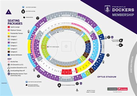 Optus Stadium Afl Seating Map - Inside Perth Stadium for AFL 2018 ...