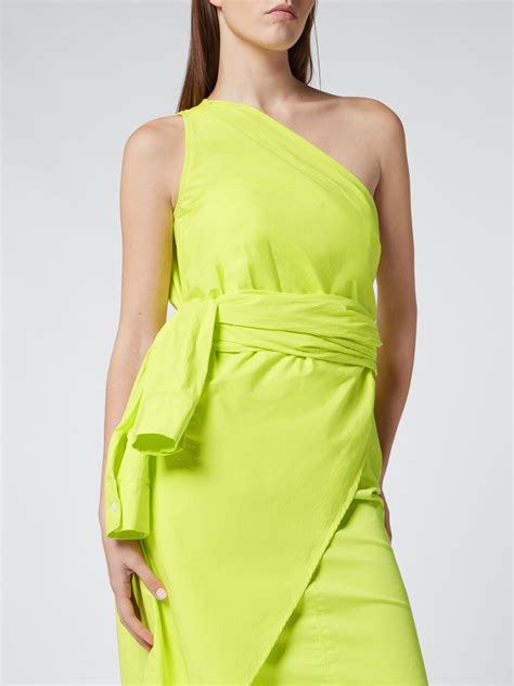 Lime Green Satin Dress Couture Collection Green Jacob Cohën™ Us