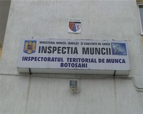 Inspectoratul Teritorial De Munc Boto Ani Anun Important Privind