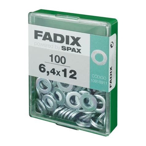 Caja M 100 Unid Arandela Plana Cinc 6 4x12mm Fadix Con Ofertas En