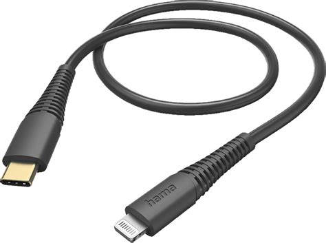 Hama Lightning Auf Usb C Ladekabel 15 M Schwarz Ladekabel Apple Iphone Ipad Ipod