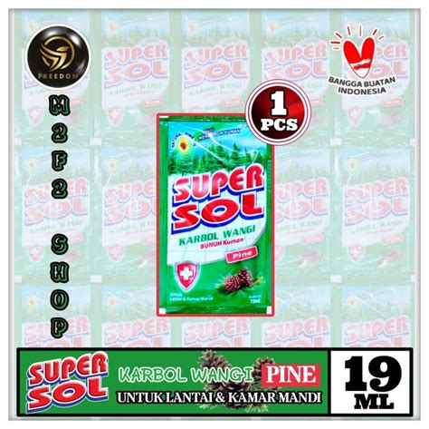 Supersol Karbol Wangi Pine Reguler Sachet 19 Ml Kemasan Satuan