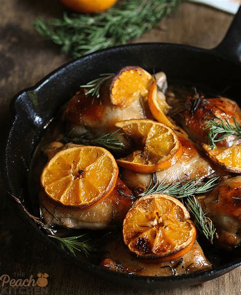 Orange Rosemary Roasted Chicken Thighs The Peach Kitchen