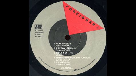 Foreigner Waiting For A Girl Like You Lp Version Hq Youtube