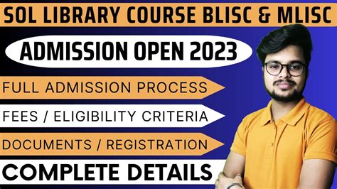 Du Sol Library Course Admission Open Blisc Mlisc Sol Admission