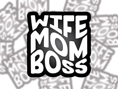 Wife Mom Boss Vinyl Sticker Etsy