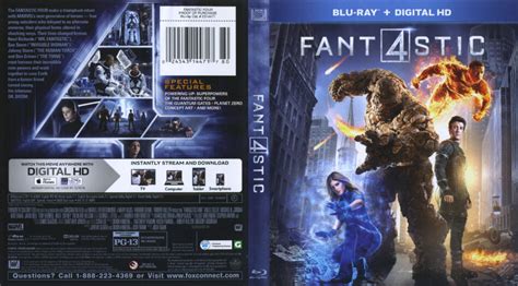 Fantastic 4 Blu-Ray DVD Cover & Label (2015)