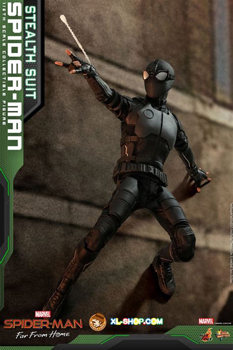 Hot Toys MMS Spider Man Far From Home Th Scale Spider Man Stealth Suit