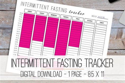 Intermittent Fasting Tracker Weekly Fasting Tracker Fasting Etsy Intermittent Fasting