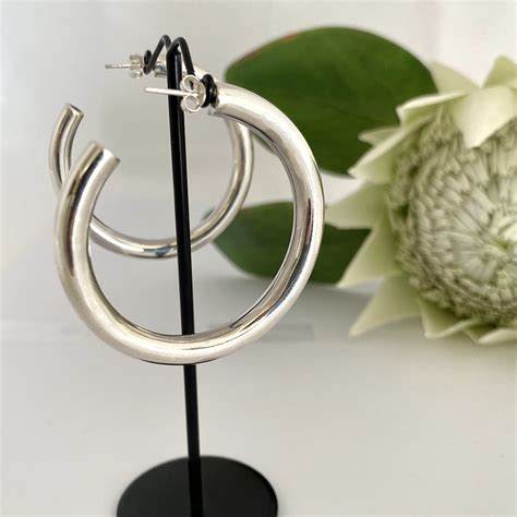 Bulky Stud Hoop Earrings Mm Vdm Jewellery