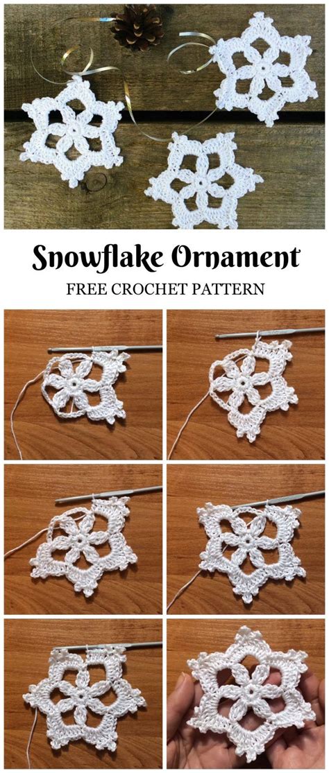 Crochet Snowflake Patterns For Beginners Crochet Snowflake Pattern