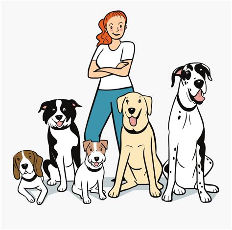 Dog Training Clipart - Dog Trainer Cartoon , Free Transparent Clipart - ClipartKey