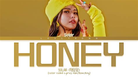 Solar 솔라 Honey 꿀 Color Coded Lyrics Youtube