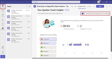 Microsoft Teams Speaker Coach In Meetings