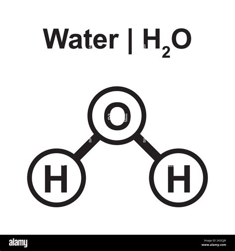 Molecular Model of Water (H2O) Molecule. Vector Illustration Stock ...