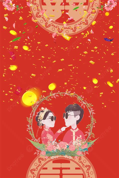 Yongjie Tongxin 中国風の結婚式のポスター 中国風のポスター 赤い結婚式のポスターイラスト 無料ダウンロードのための壁紙画像