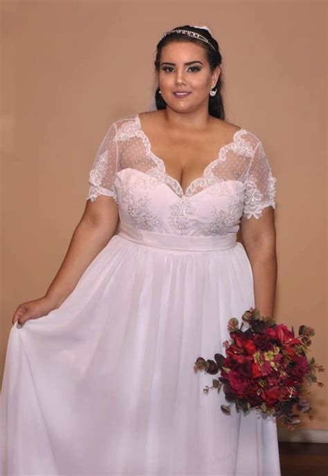 Vestido Noiva Tule Bordado Tule Po Temos Plus Size Elo