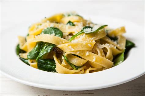 Spinach tagliatelle pasta stock photo. Image of parmesan - 112249928