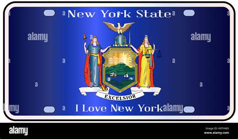 New York State License Plate Flag Stock Photo - Alamy