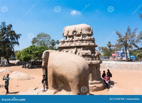 Mahabalipuram Five Rathas Nakulan Sahadevan Stock Photo Image Of