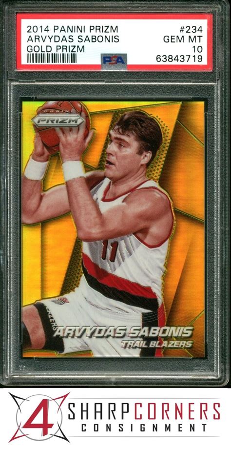 Panini Prizm Gold Arvydas Sabonis Hof Pop Psa Ebay