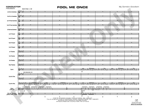 Fool Me Once Jazz Ensemble Conductor Score And Parts Gordon Goodwin Digital Sheet Music Download