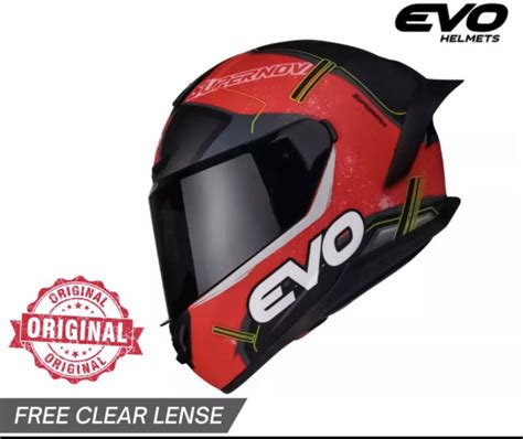 Evo Xr Supernova Red Black Full Face Helmet Lazada Ph